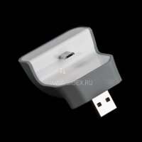 Стакан зарядки Micro USB "Dock it"(IS-N066-2) c USB коннектором (белый)