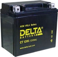 DELTA Аккумулятор мотоциклетный CT1205 YTX5L-BS 12V 5Ah AGM(залит и готов к применению)
