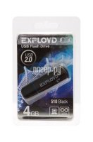 USB - Exployd USB Flash 4Gb - 510 Black EX004GB510-B