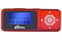  Ritmix RF-3350-4Gb Red (MP3 Player,FM,4Gb,MicroSD, LCD, .,USB2.0,Li-lon)