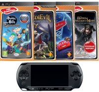   Sony PlayStation Portable E1008 Slim Base Pack Black +  2 +  