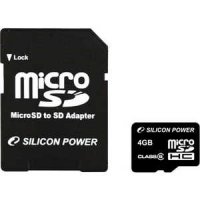    Silicon Power microSD 4Gb Class 6 (SP004GBSTH006V10)