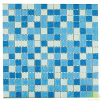 Мозаика из стекломассы, голубой микс, 327 х 327 х 4 мм