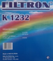 FILTRON   K1232 Rio, Accent, Sportage, Cerato, Tucson, ix35, i40