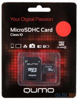   Micro SDHC 4Gb class 10 QUMO QM4GMICSDHC10 + SD adapter