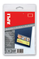 Самоклеящиеся карманы для визиток APLI 60x95 10 шт.упак (02580)
