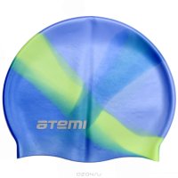 Шапочка для плавания "ATEMI", силиконовая, цвет: мультиколор. MC 407