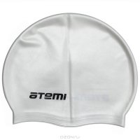 Шапочка для плавания "ATEMI", силиконовая, цвет: серебро. Т C 408