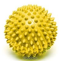 Мяч массажный "Larsen", цвет: желтый, 7 см. SM-4