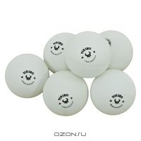 Набор мячей для настольного тенниса "Viking", тренировочные, цвет: белый, 6 шт