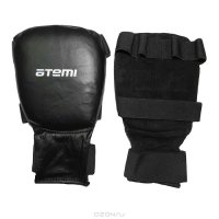 Перчатки для карате Atemi PKP-453, мат-л: кожа.цвет:черные, р-р: M