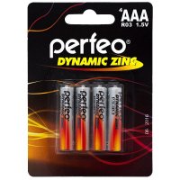 Батарейка AAA - Perfeo R03/4BL Dynamic Zinc (4 штуки)
