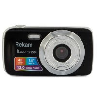 Фотоаппарат Rekam iLook S750i черный 12Mpix 1.8" SD CMOS/AAA