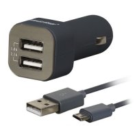   SmartBuy Amper Combo 2xUSB 3.1A + MicroUSB SBP-1850 Graphite