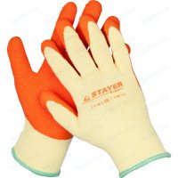 Перчатки Stayer рабочие с рельефным латексным покрытием 10 класс L-XL Expert (11407-XL)