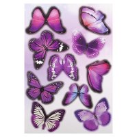 Наклейка ультрафиолет Бабочки Декоретто S