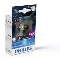   PHILIPS X-tremeVision LED C5W, Festoon 30 ,   6000K 12V 1W, 1 , 12