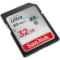   32Gb SDHC SanDisk Ultra (SDSDUNC-032G-GN6IN), Class 10, UHS-I, U1, R80 Mb/s, RTL