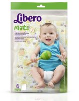 Одноразовые пеленки "Libero", 50 см х 70 см, 6 шт