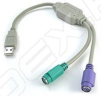 Конвертер с USB Am на 2xPS2 (Gembird UAPS12)