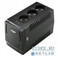   FSP POWER AVR 600 (AVR Stabilizer, 600VA/360W, Shuko*3, Black)