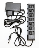 USB HUB 7 портов (5bites HB27-203PBK) (черный)