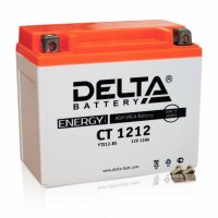 DELTA Аккумулятор мотоциклетный CT1212 YTX12-BS 12V 12Ah AGM(залит и готов к применению)