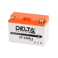 DELTA Аккумулятор мотоциклетный CT1209.1 YT9B-BS 12V 9Ah AGM(залит и готов к применению)
