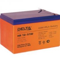 DELTA  HR 12-12, 12V 12Ah (Battery replacement rbc4, rbc6 151 /98 /95 )