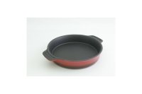 Fissman 6112 Круглое блюдо для запекания 30x25.2x5 см, красное (керамика с антипригарным покрытием)