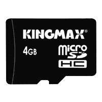   Kingmax microSDHC Class 4 Card 4GB + SD adapter