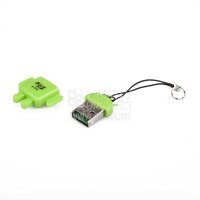 Картридер USB - microSD (R0001312) (зеленый)