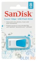   8GB USB Drive [USB 2.0] SanDisk Cruzer Edge White Blue