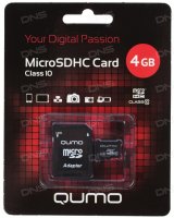 - microSDHC 4  QUMO , Class 10 ( QM4GCR-MSD10-FD-RED ) + USB  FUNDROID 