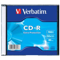 CD-R Verbatim 700 , 80 ., 52x, 1 ., Slim Case, DL+, Crystal,  -
