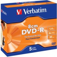  DVD-R Verbatim 1.46Gb 4x 8cm AntiScratch (5 ) (43510)