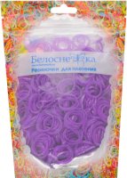 Резиноки для плетения, 1000 шт., фиолетовый с блестками