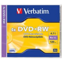 Диски DVD-RW 4x 4.7Gb SlimCase 3 шт Verbatim 43635