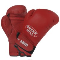 Перчатки боксерские Green Hill "Abid", цвет: красный. Вес 8 унций