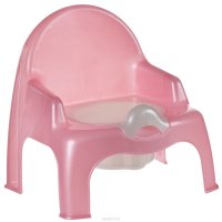 Горшок-стульчик детский "Эльфпласт", с крышкой, цвет: розовый