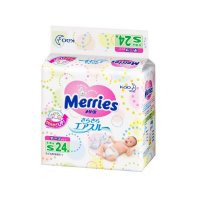 Подгузники MERRIES для новорожденных, до 5 кг., 24 шт.