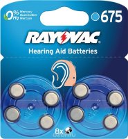 Батерейки Varta "Rayovac 675" для слуховых аппаратов, 8 шт