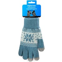 Highscreen Snowflake Series перчатки для сенсорных экранов, Light Blue (ID03-101LBLU)