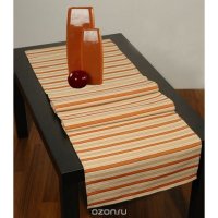 Дорожка для декорирования стола "Schaefer", прямоугольная, цвет: бежевый, 40 см x 140 см. 4071-211