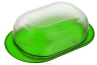 Масленка Berossi "Санти", цвет: зеленый, прозрачный
