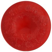 Блюдо Lillo "Новогоднее", цвет: красный, диаметр 33 см