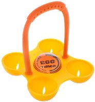 Яйцеварка "Идея", с таймером, цвет: оранжевый, желтый