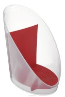 Сушилка для губки и щетки М-пластика "Воронины", цвет: прозрачный, красный