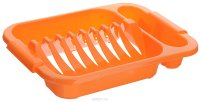 Сушилка для посуды "Phibo", цвет: оранжевый, 34,5 см х 24 см х 7,2 см