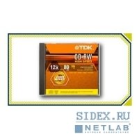  CD-RW TDK, 12- 700Mb (Slim Case, 10 .) [CD-RW700HSCA10]